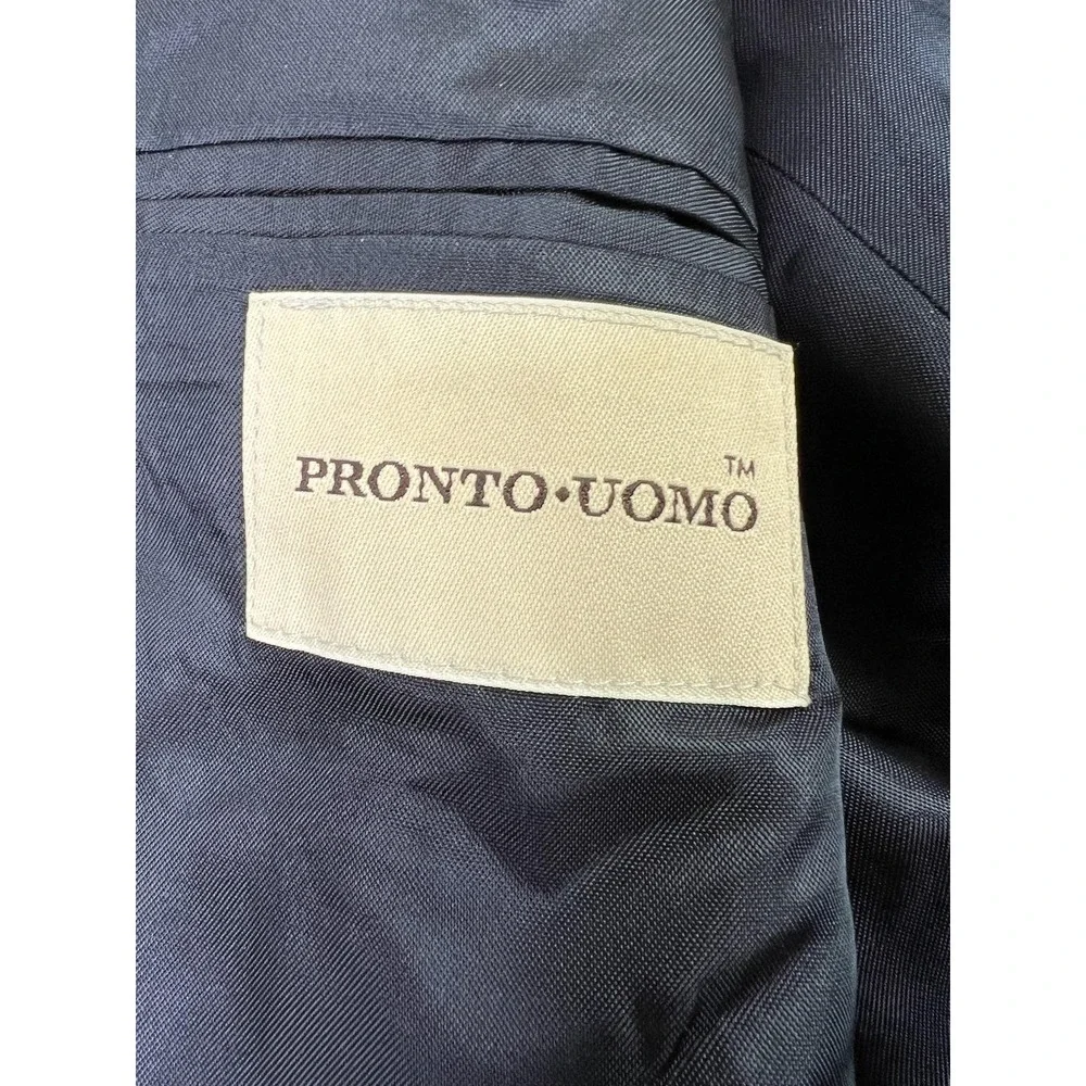 Pronto Uomo Blazer Mens 42 Regular Navy Reda Super 110s Wool 3 Button Sport Coat